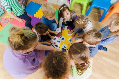 Children playing cards