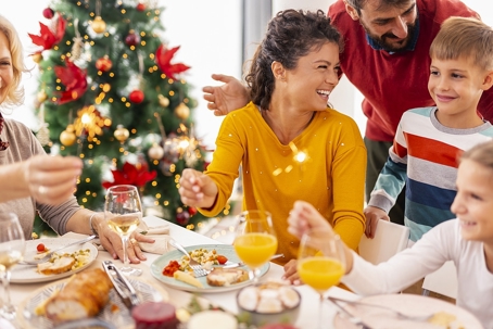 A family gathering during Christmas holiday